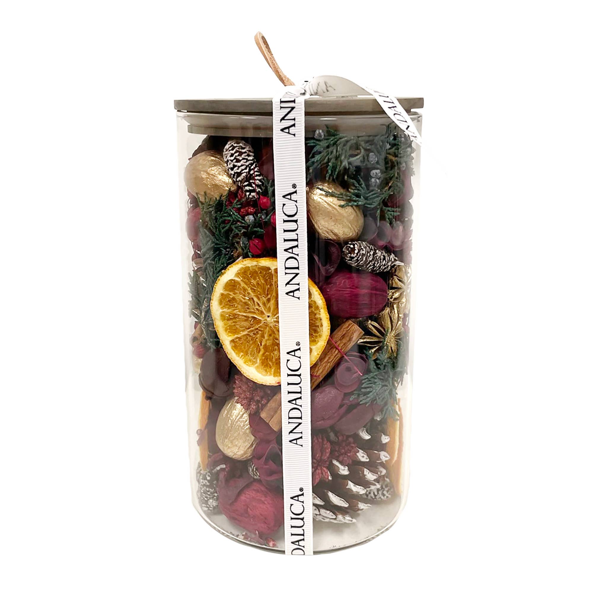 Andaluca – wholesale Potpourri – Holiday Spice Potpourri Jar2