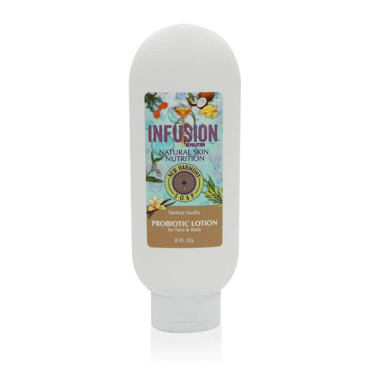 8oz Probiotic Infused Body Lotion - Tahitian Vanilla for wholesale by INFUSION REVOLUTION SKINCARE
