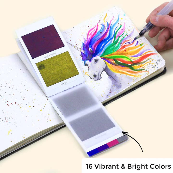 Viviva Colors - Wholesale Paint Set - A6 Travel Paint Kit - Vegan Leather| Handcrafted| Portable8