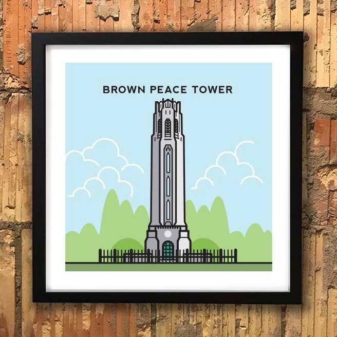 Imprimé brun de la Tour de la Paix pour la vente par Detroit GT