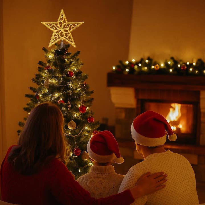 Beyond Borders - Wholesale Tree Topper - Gold Filigree Star Tree Topper3