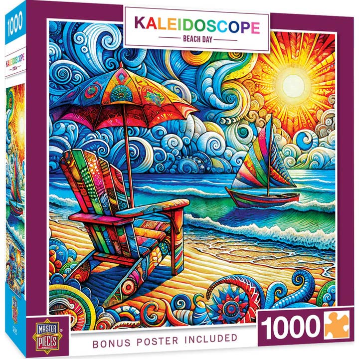 Masterpieces Puzzles - Wholesale Puzzle - Adult - Kaleidoscope - Beach Day 1000 Piece Jigsaw Puzzle
