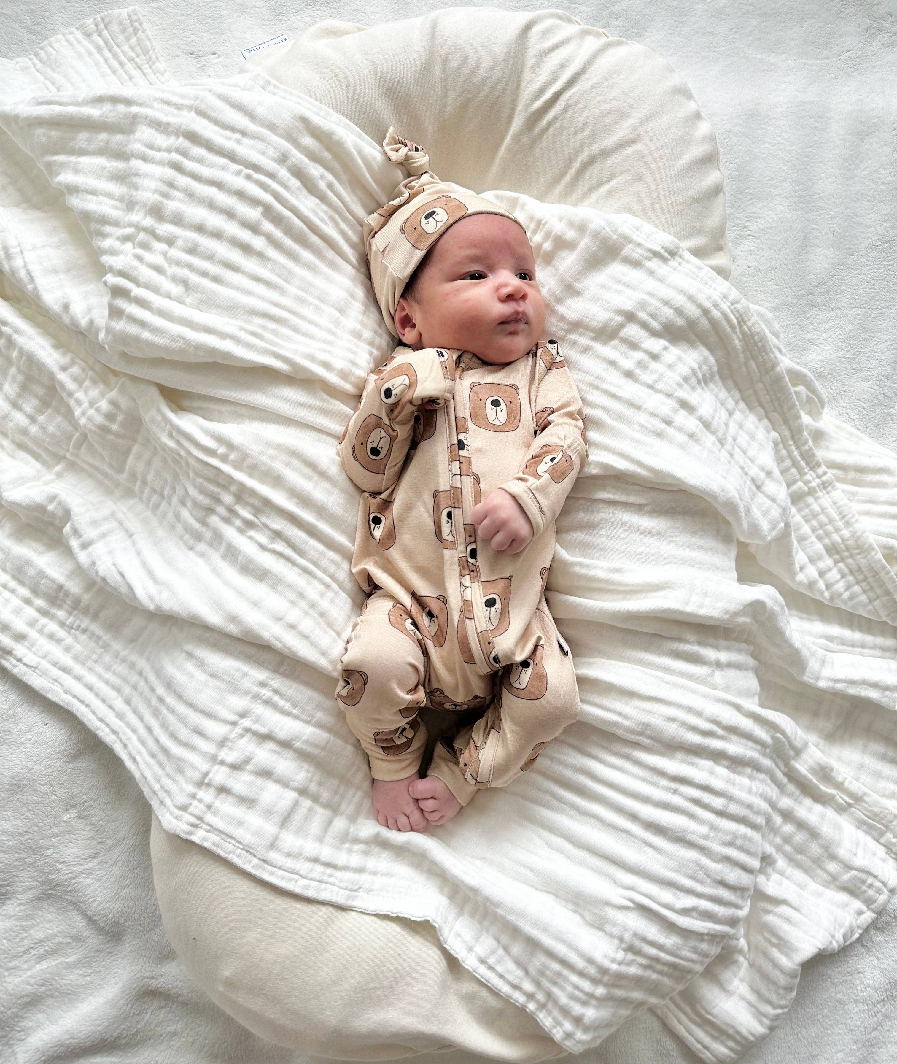 Harp Angel Boutique - Wholesale Jumpsuit - Baby - Zipper Romper - Brown Bear5