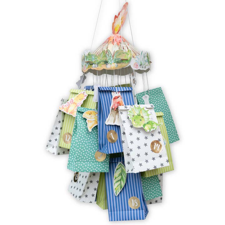 Calendario dell'Avvento Mobile con Aquiloni di Carta - Dino per la vendita all'ingrosso da parte di Papierdrachen