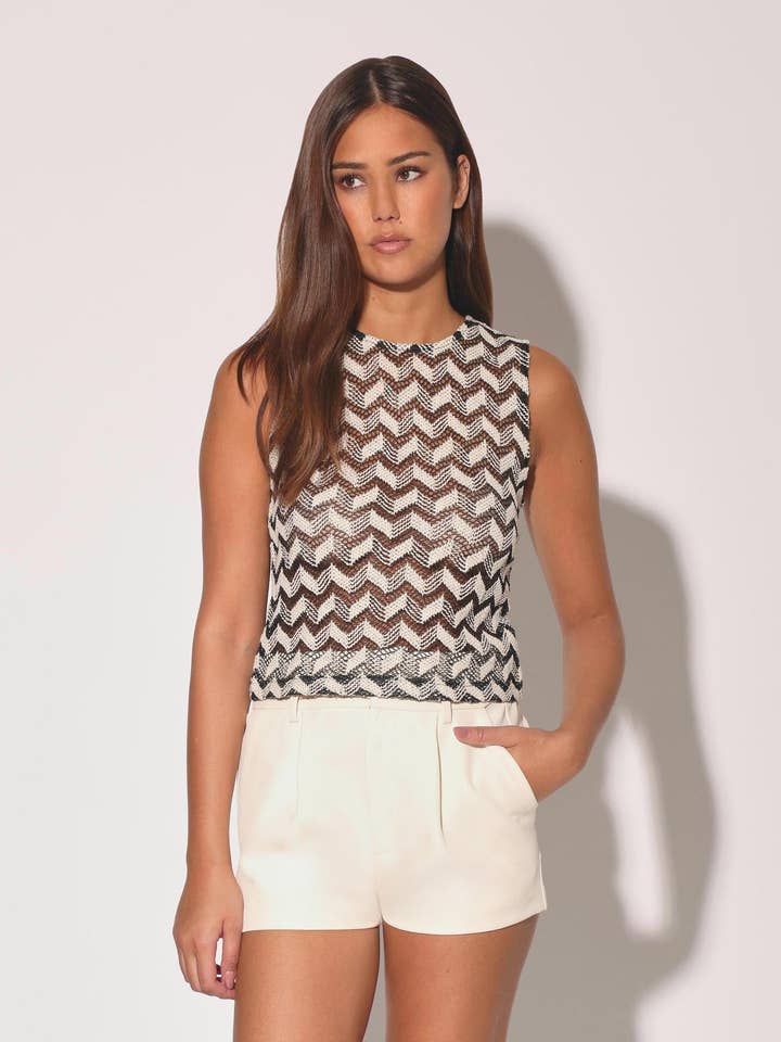 Top Nanette, Croché Chevron por atacado de Walter Baker