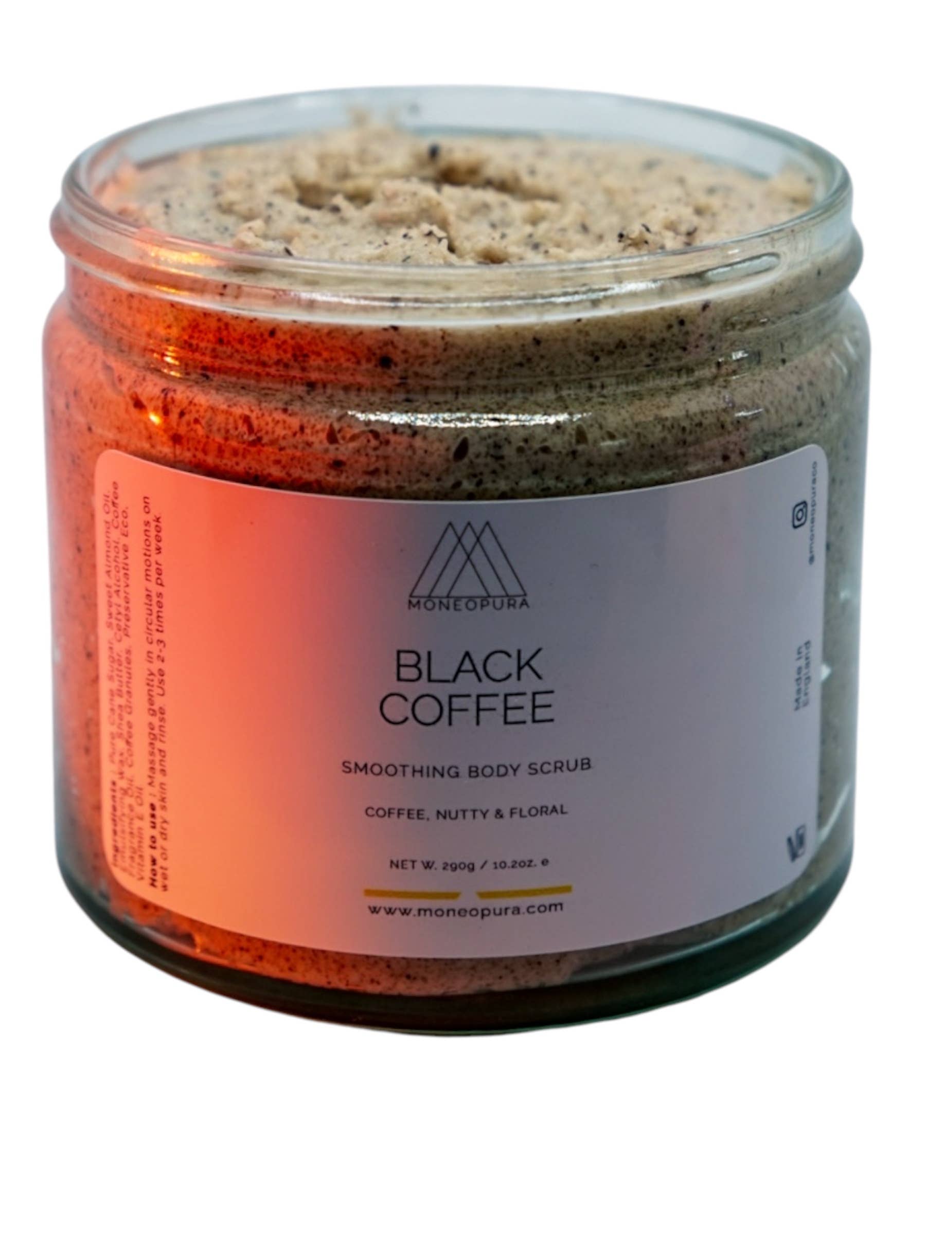 Moneopura - Wholesale Body Scrub/Exfoliant - BLACK COFFEE BODY SCRUB - 8.4oz/250ml1
