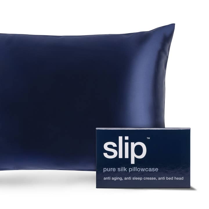 Navy Queen Zippered Pillowcase for wholesale by Slip