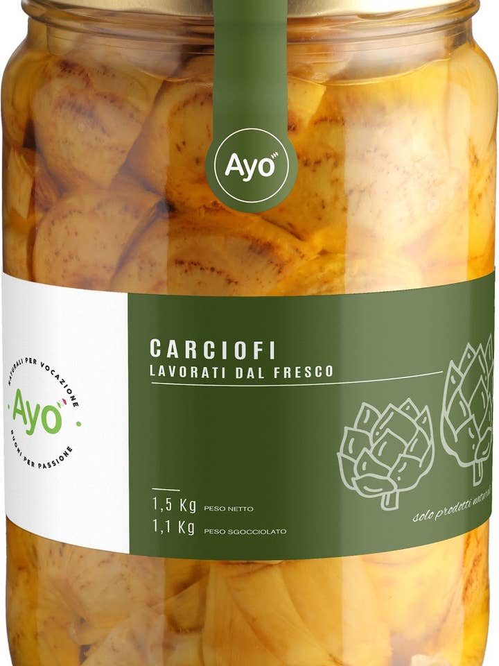 ARTICHOKES PROCESSED FROM FRESH HO.RE.CA for wholesale by Ayo' Alimenti