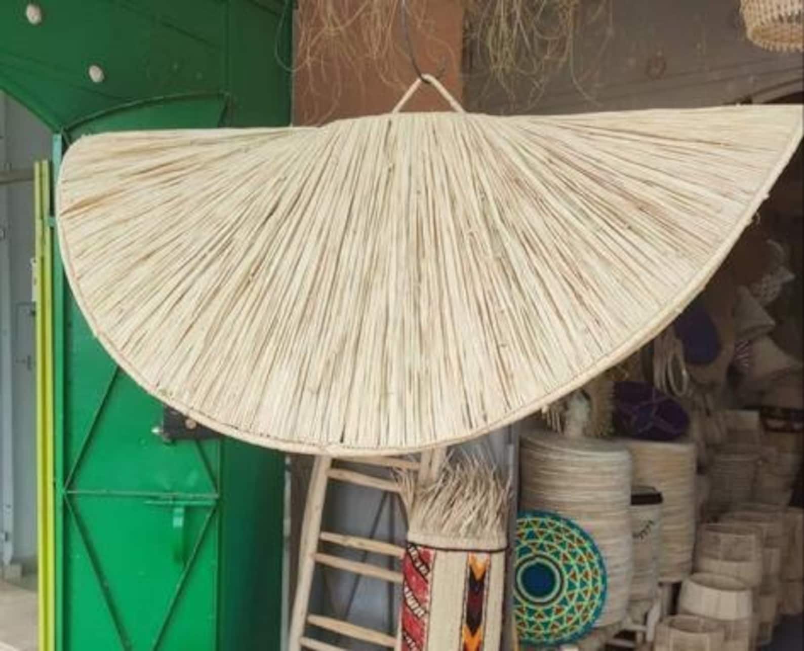 martitec - Vente Lustre/Suspension - Suspension en raphia naturel, lustre en osier naturel4