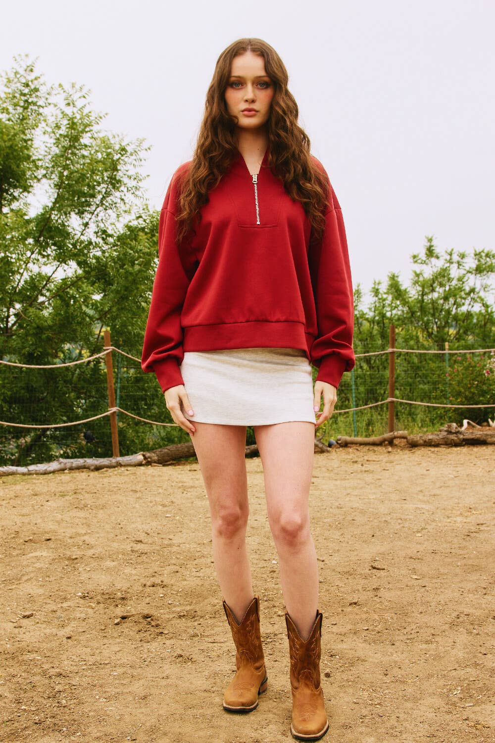 BUCKETLIST INC - Wholesale Sweatshirt - Women's - IT2154 Half Zip-up Scuba Sweatshirts69