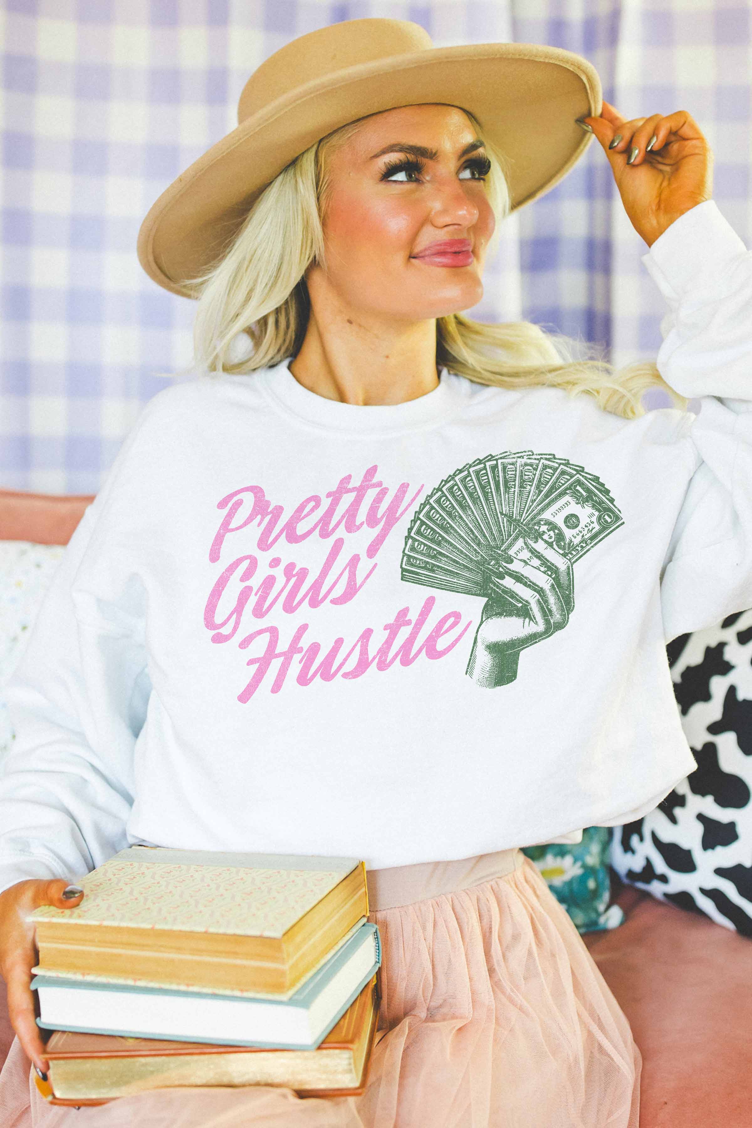 GOOD DAY STREET - Vente Sweat-shirt à imprimés – femme - [G1995X-OSS]-SWEATSHIRTS SURDIMENSIONNÉS PRETTY GIRLS HUSTLE1