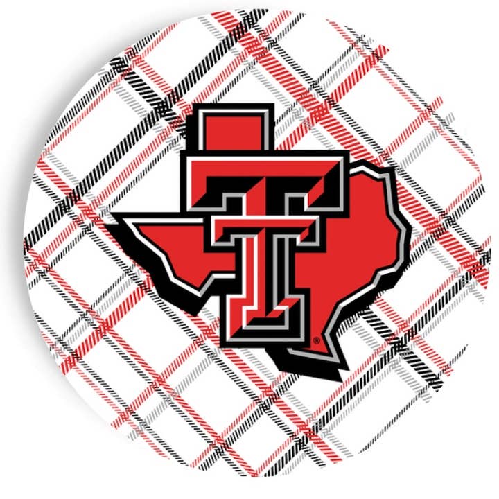 Texas Tech University- Double T - 9 Inch Dinner Plates for wholesale by Sassy Cups