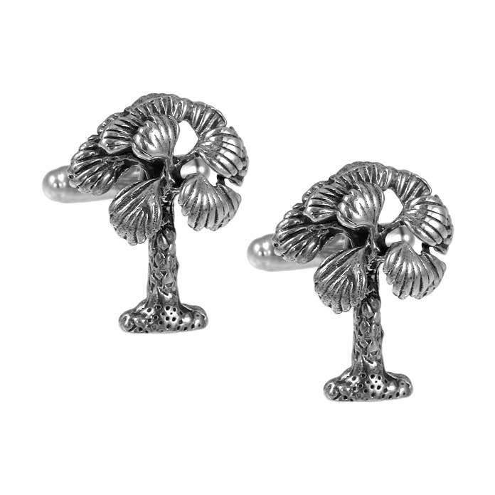 3D Palmetto Manschettenknöpfe für den Großhandel von G2 Silver