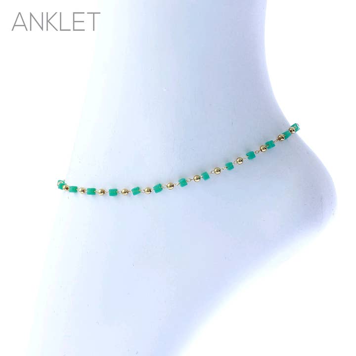 Suzie Q USA – Pulseira de tornozelo por atacado – Tornozeleira em forma de cubo3