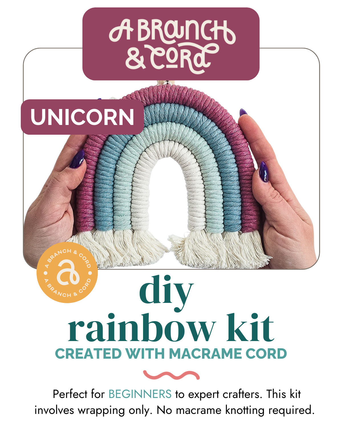 A Branch & Cord - Wholesale DIY Craft Kit - DIY Macrame Rainbow Kit – Fun, Giftable Craft for All Ages2