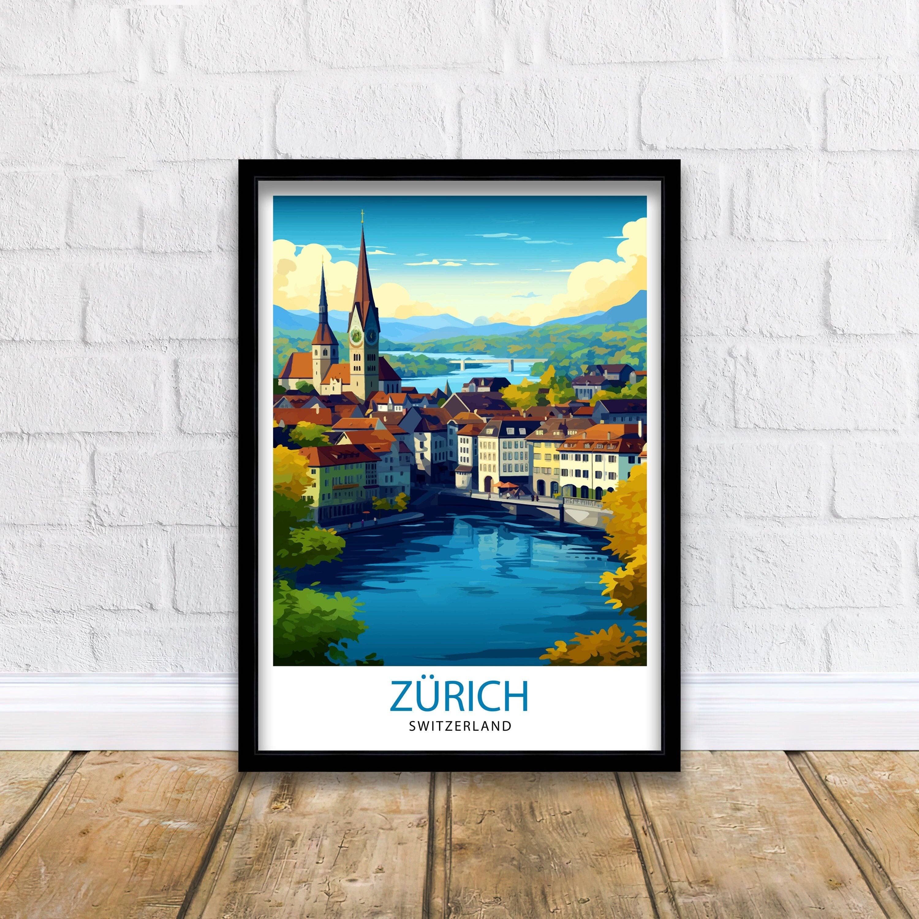 InkNPrintz – wholesale Poster – Zurich Switzerland Travel Poster Zurich0