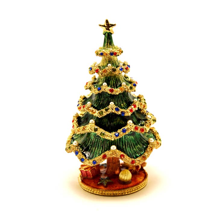 Ciel Collectables - Vendita all'ingrosso Decorazione natalizia - Albero di Natale con perle finte, cristalli Swarovski e smalto1