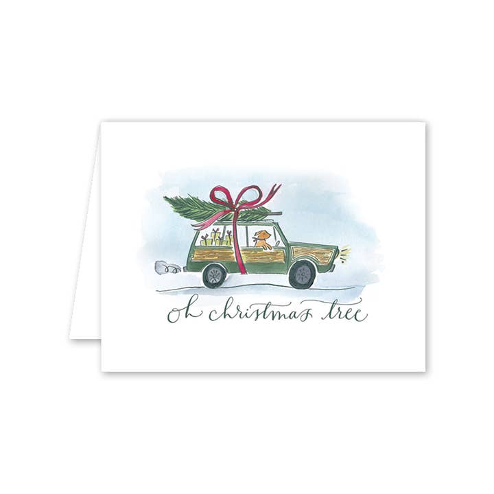 Dogwood Hill – wholesale Christmas card – Rhode Island Wagoneer1