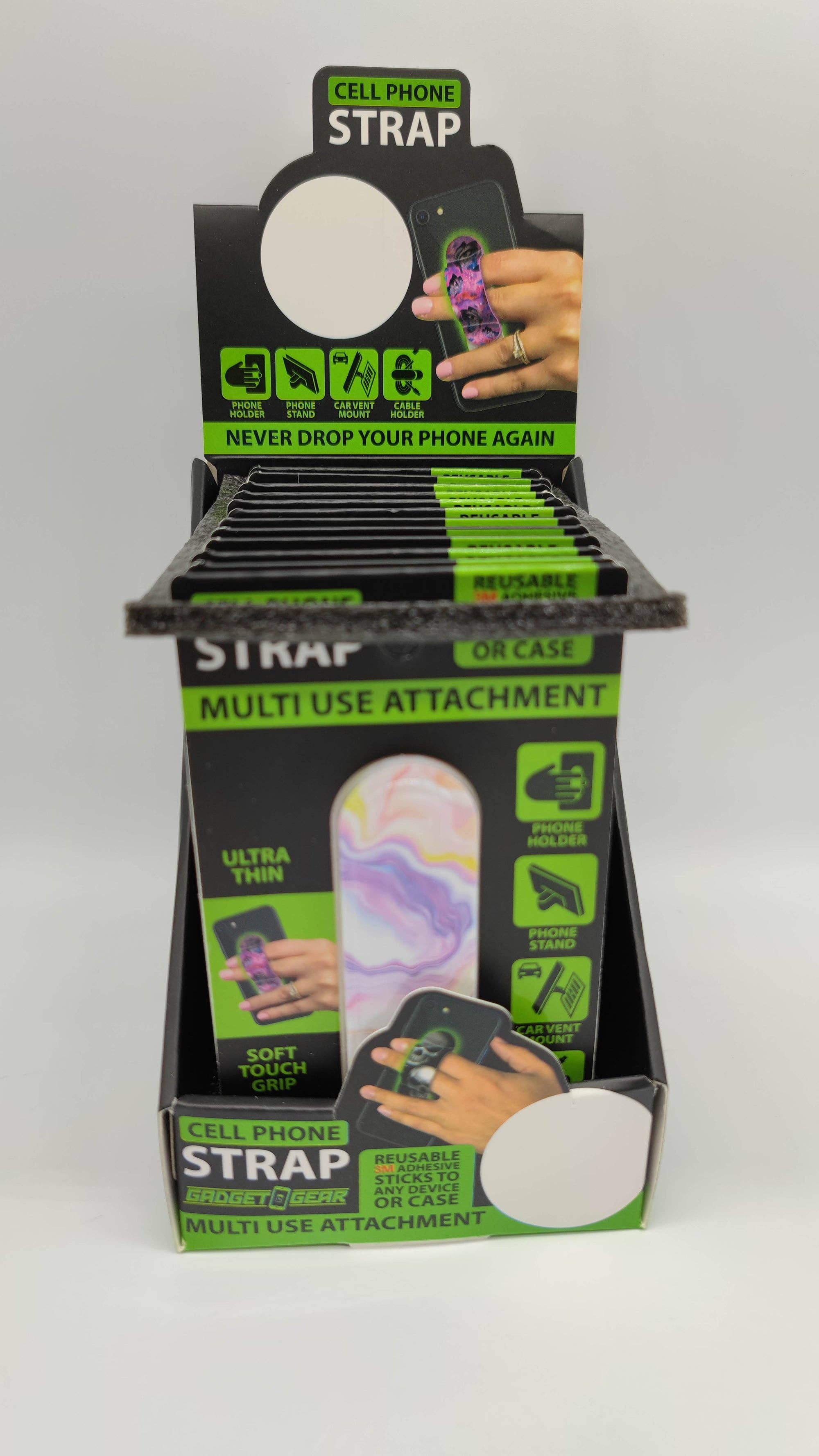 Novelty Brands - Wholesale Phonecase Strap - Gadget Gear Cell Phone Strap Assortment BULK - 12/Display3