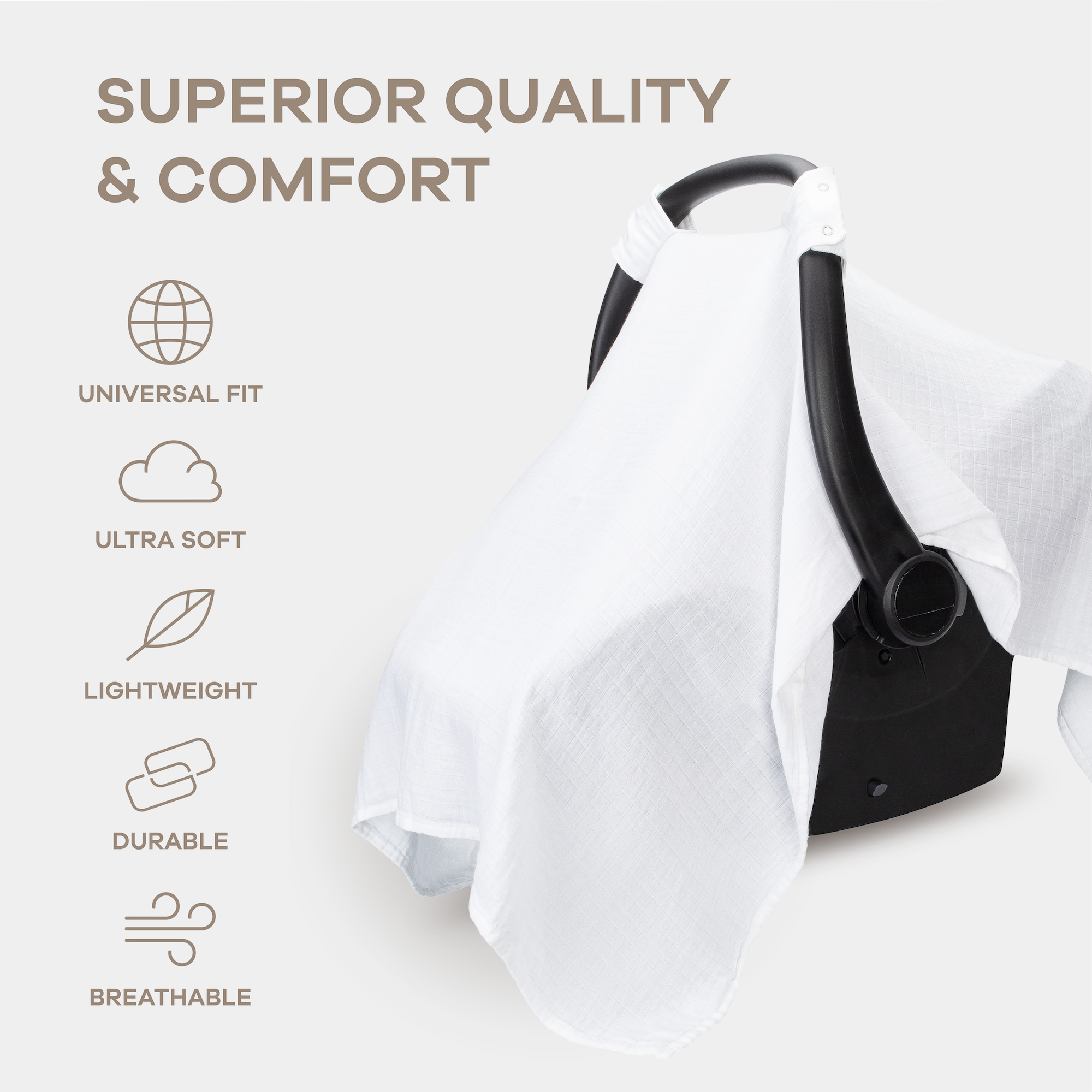 Comfy Cubs - Wholesale Car Seat Cover - Kids & Baby - Baby Car Seat Cover, Large Car Seat Canopy by Comfy Cubs2