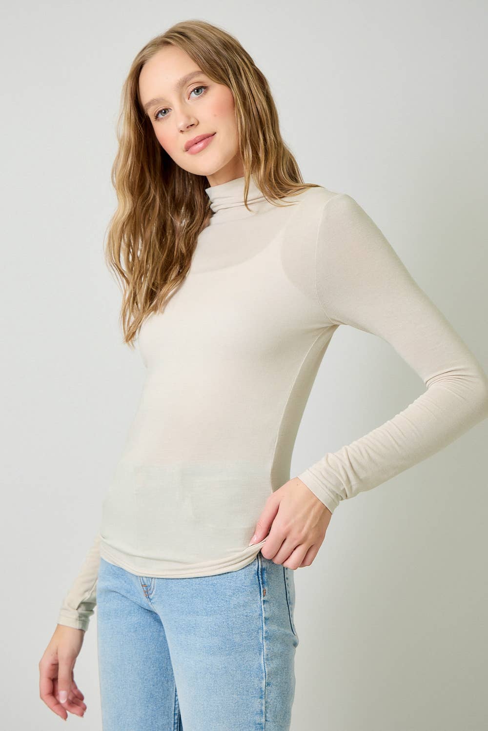 Mystree – wholesale Stickad topp - Dam – 61274 Nödvändig Mock Neck Topp30