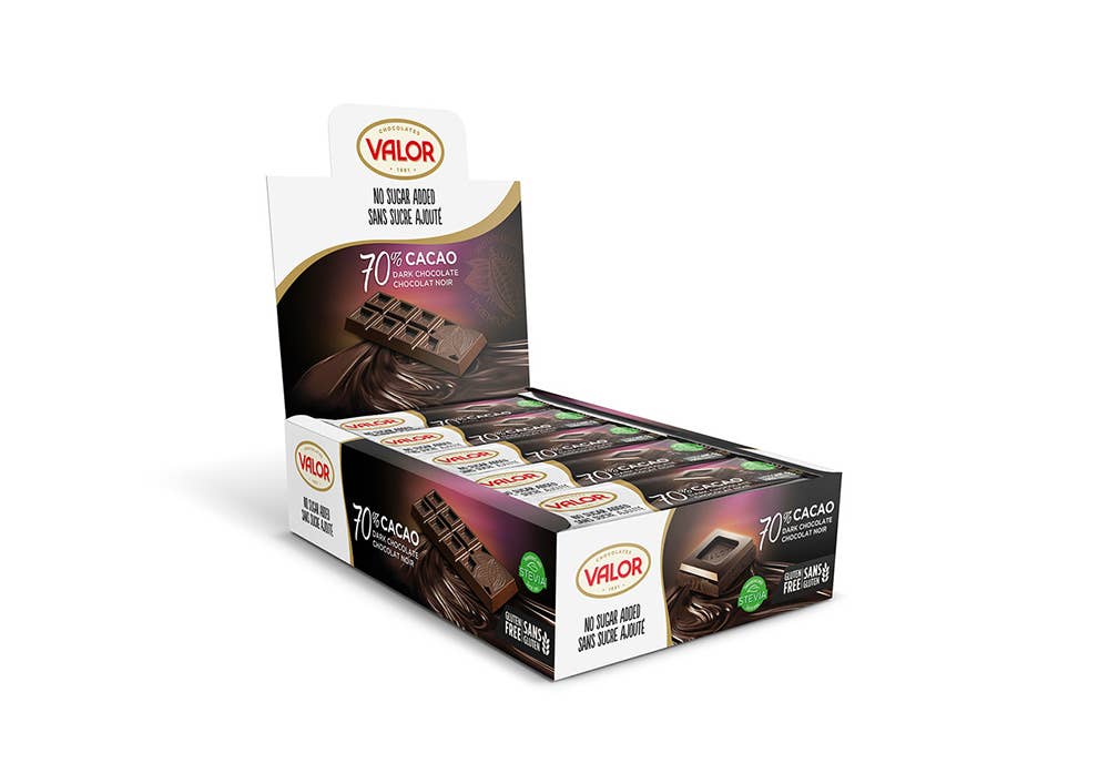 meDINEterranean - Wholesale Chocolate Bar - Valor. Impulse Dark Chocolate 70% Cocoa (no sugar added)0