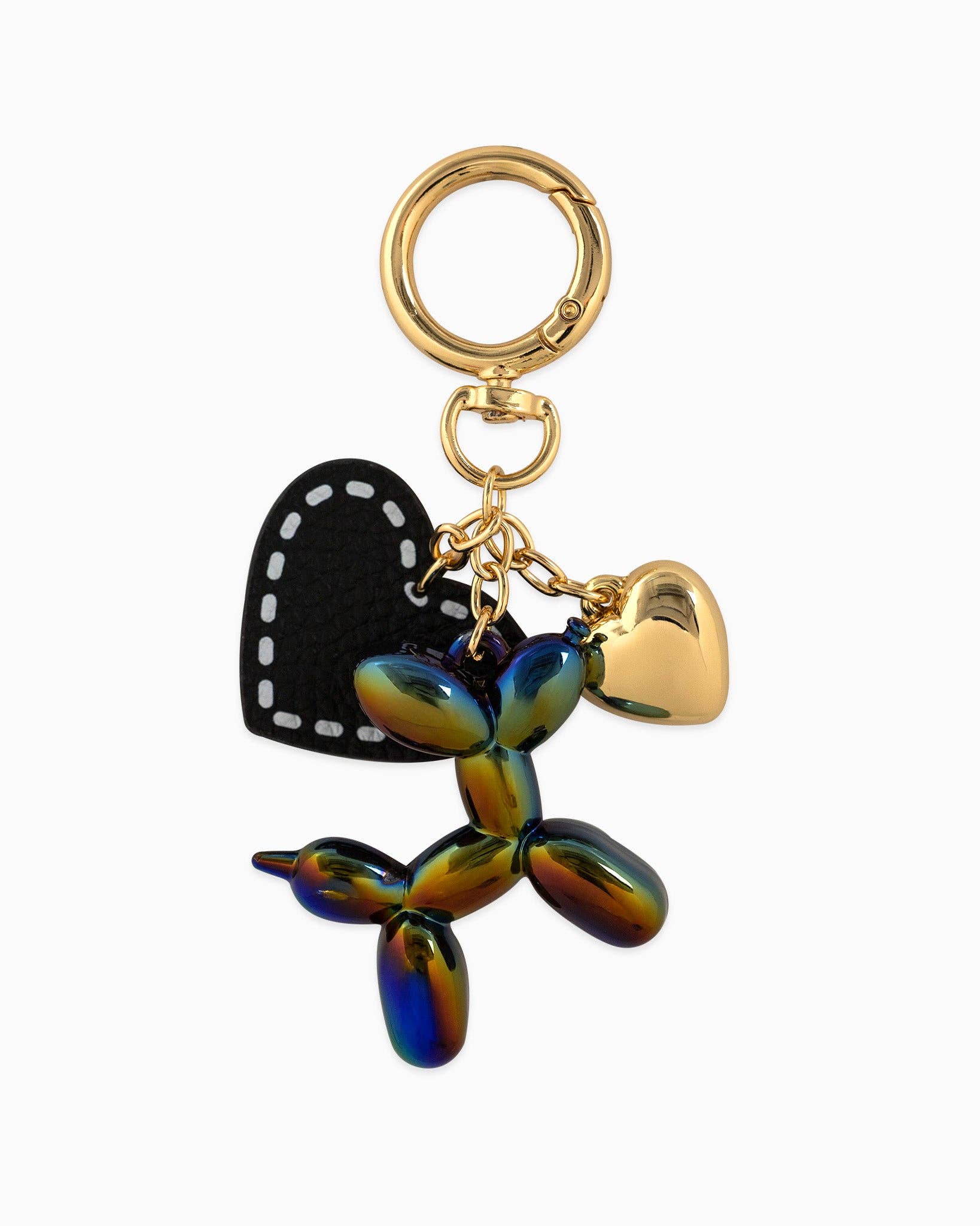 Sessori - Wholesale Keychain - Women's - Chrome Color Balloon Dog with Heart Bag Charm2