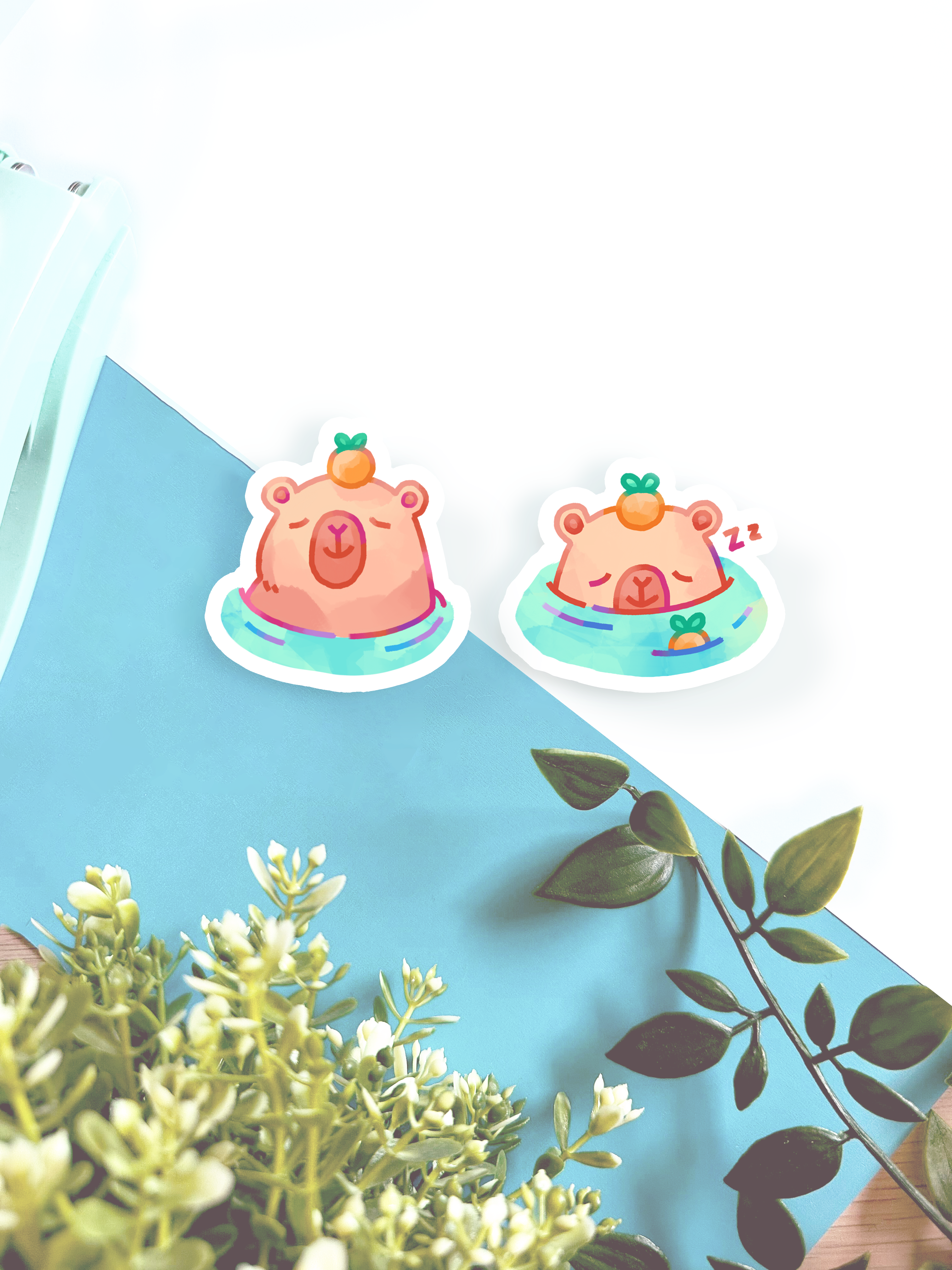 Shiku Designs - Wholesale Sticker - Capybara Mini Sticker Set0