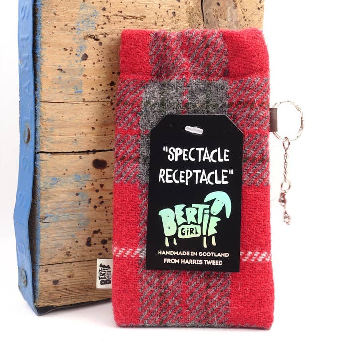 Spectacle Receptacle - Red Tartan for engroshandel hos Bertie Girl