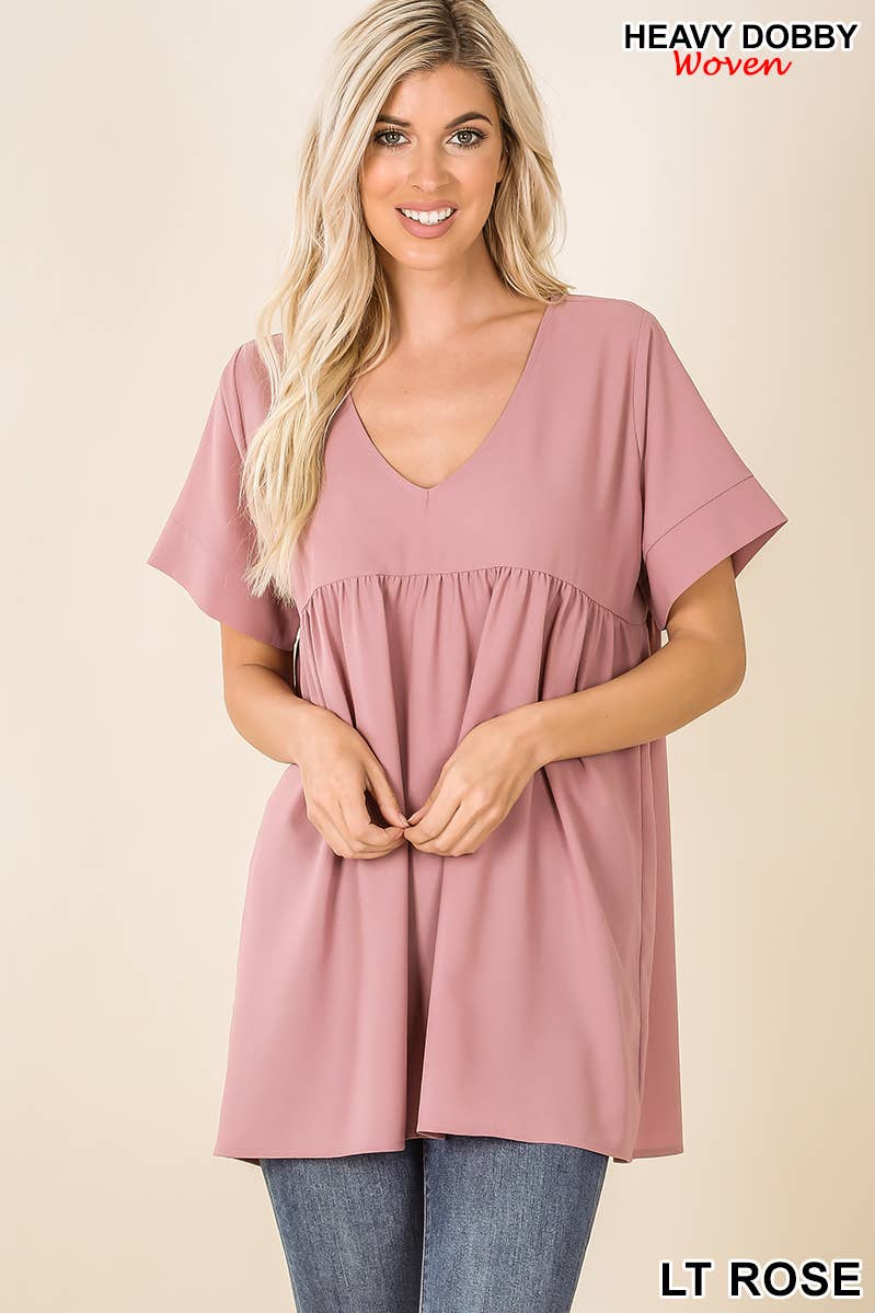 ASHMOCHA  `.42POPS EMPIRE WAIST SHIRRING TUNIC for wholesale on Faire23