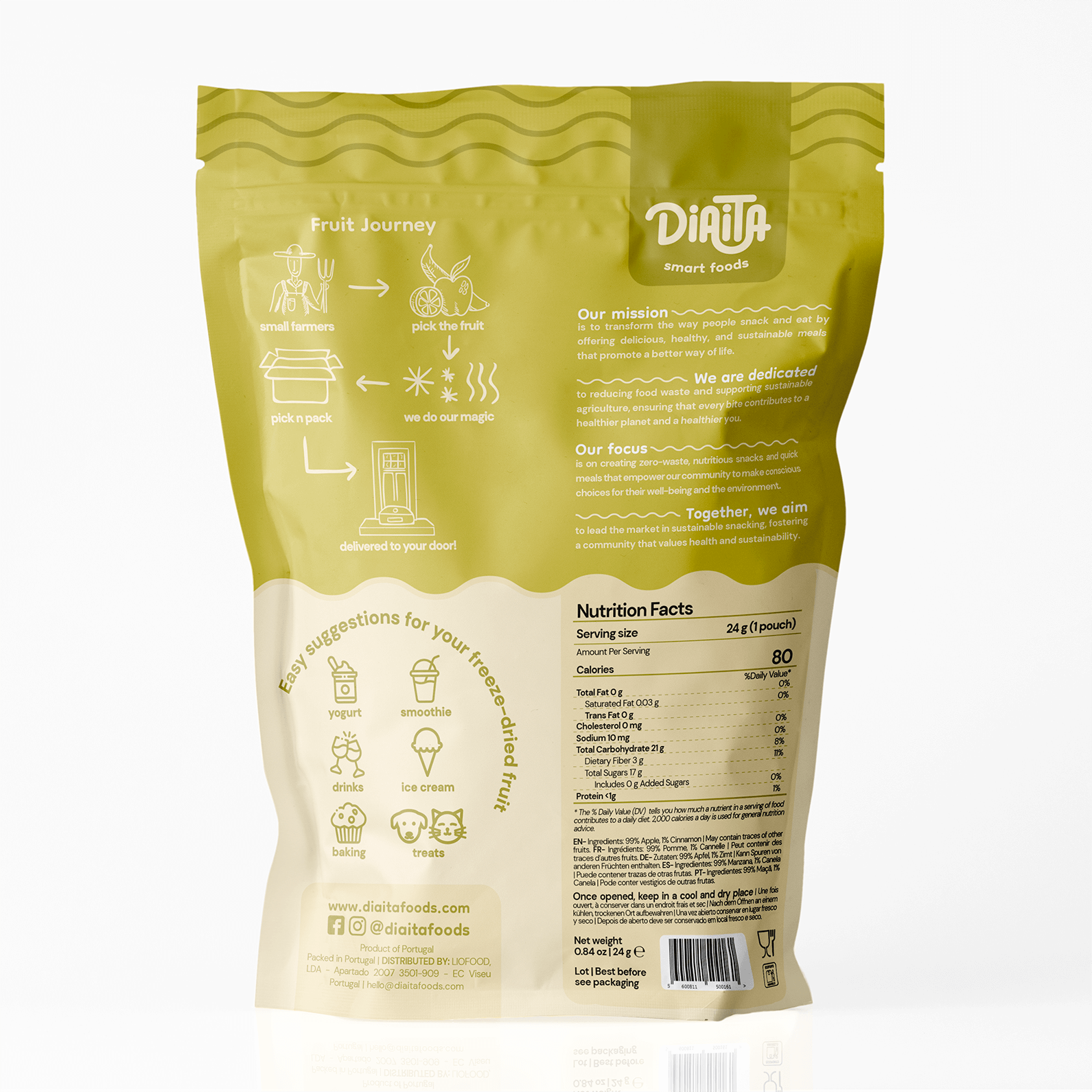 Diaita - Wholesale Dried/Dehydrated Fruit - Freeze-Dried Apple And Cinnamon Snack1