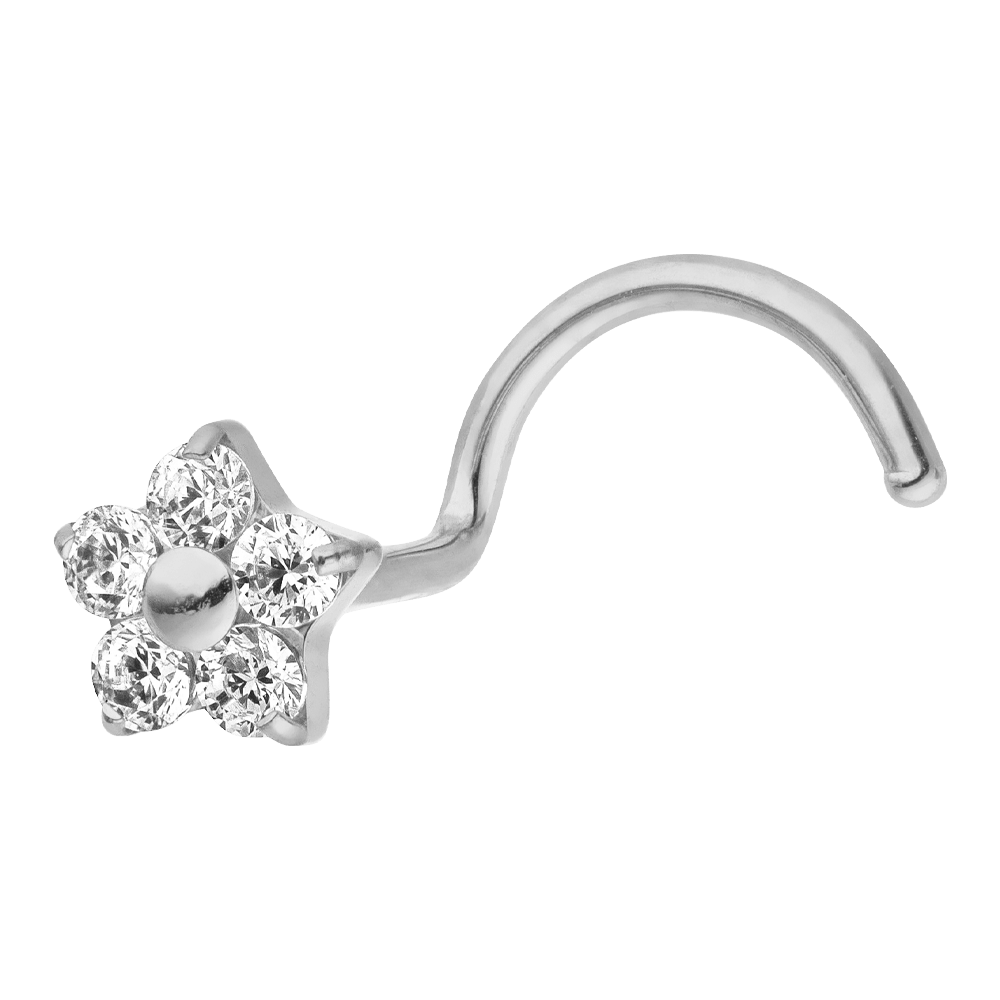 Schmuckgroßhandel - Wholesale Nose Ring - Flower Nose Plug | Titan4