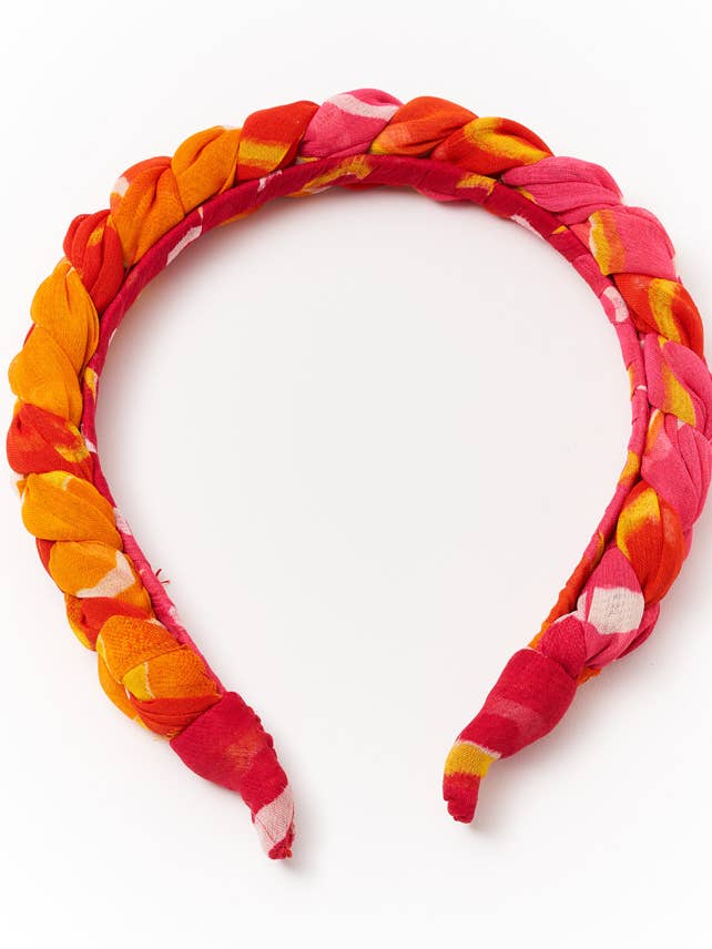 Braided Headband - Assorted Upcycled Sari Fabric for wholesale by Matr Boomie Fair Trade