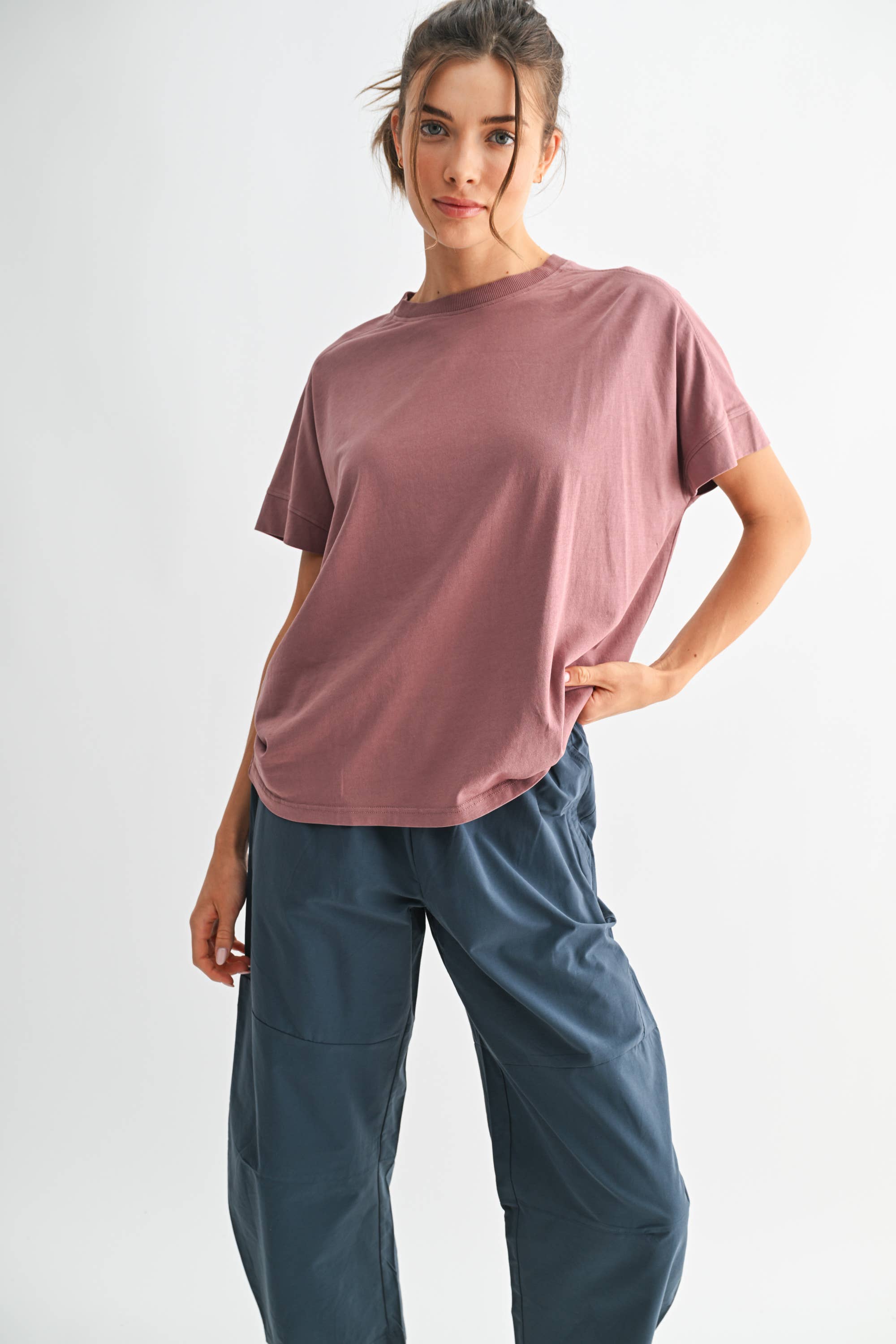 Mono B - Wholesale T-Shirt - Women's - Pima Cotton SunFade Drape Tee