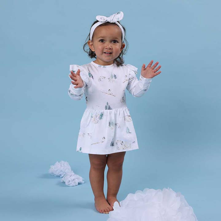 Vestido orgánico de manga larga Arctic para venta al por mayor de Snuggle Hunny