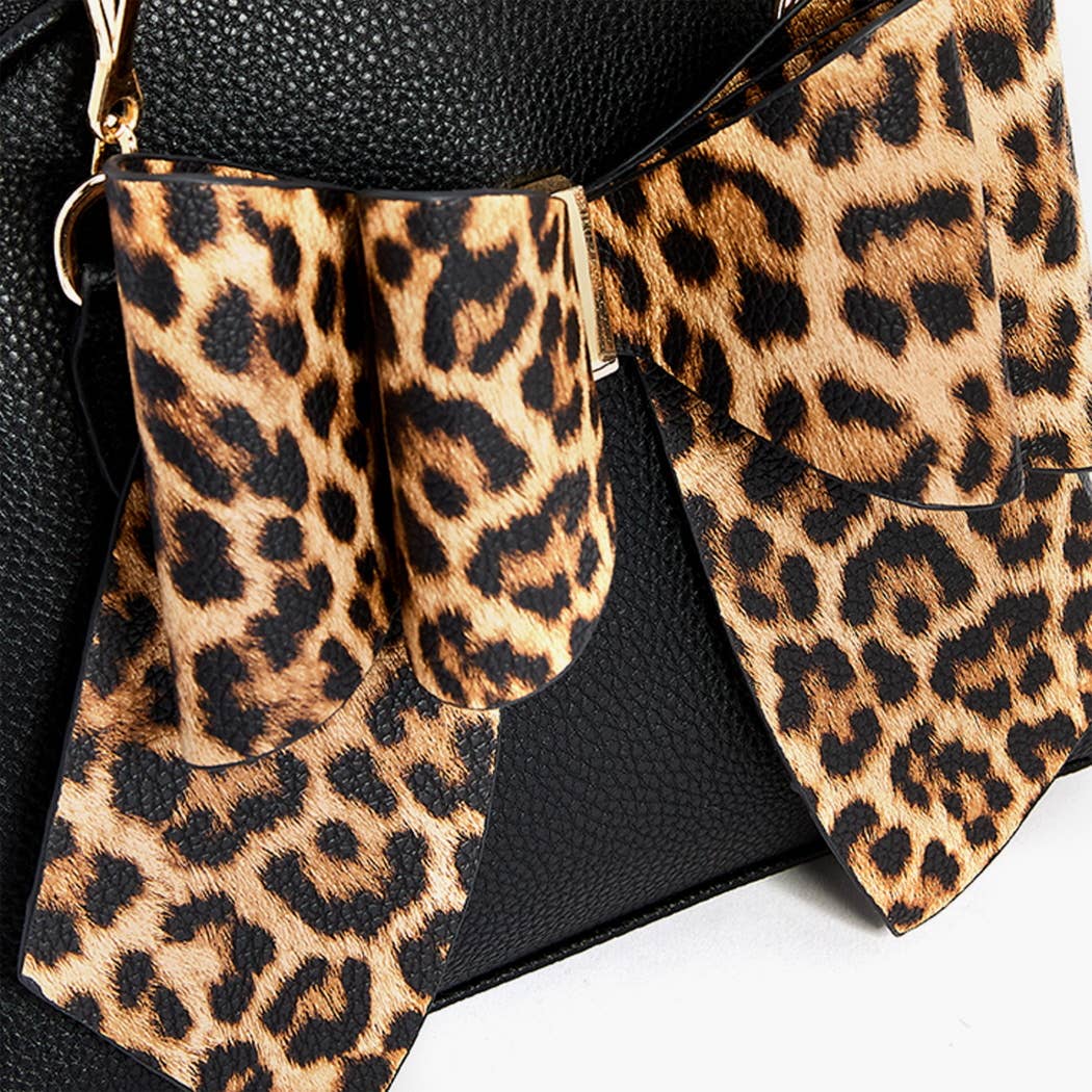 Like Dreams - Wholesale Top Handle Bag - Women's - Leopard Top Handle Bow Bag – Winter Statement Gift6