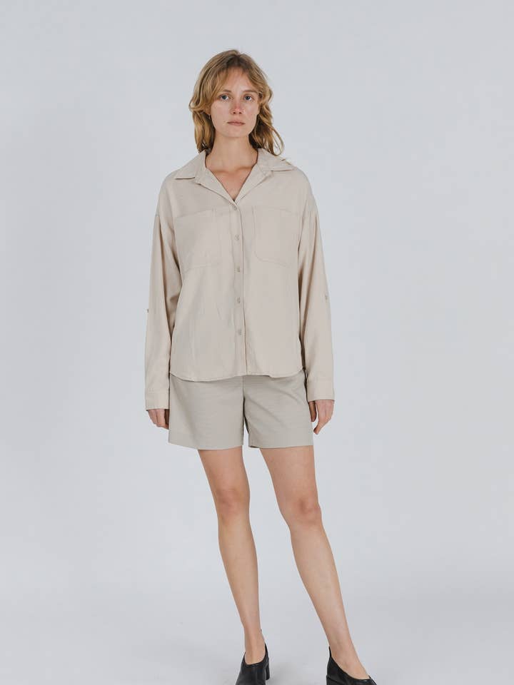 Top Austin | Top Descontraído Button-Down por atacado de MOD REF