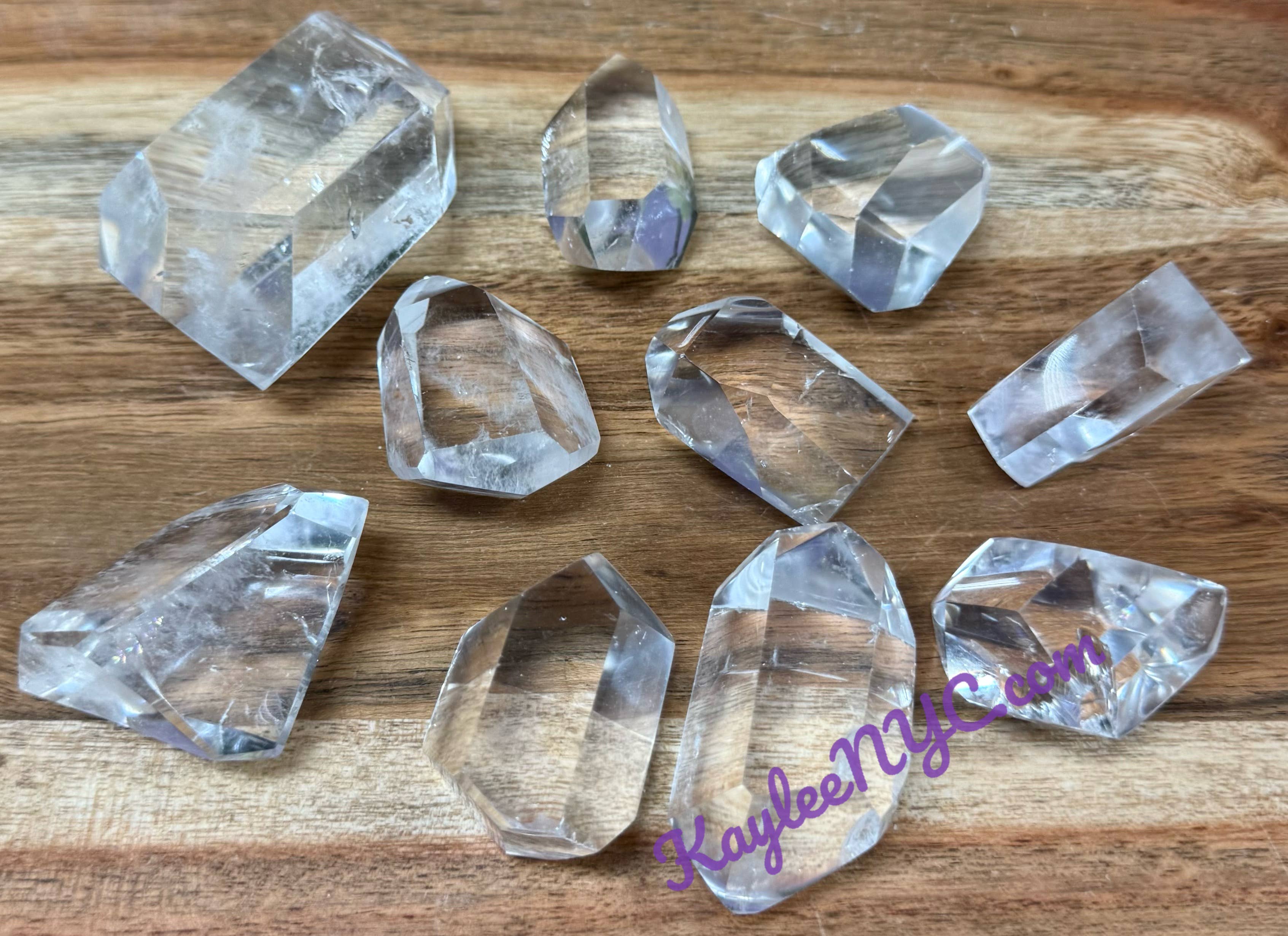 KayleeNYC - Wholesale Spiritual Stone/Crystal - 1 lb Natural Clear Quartz Freeform Crystals Polished Healing8