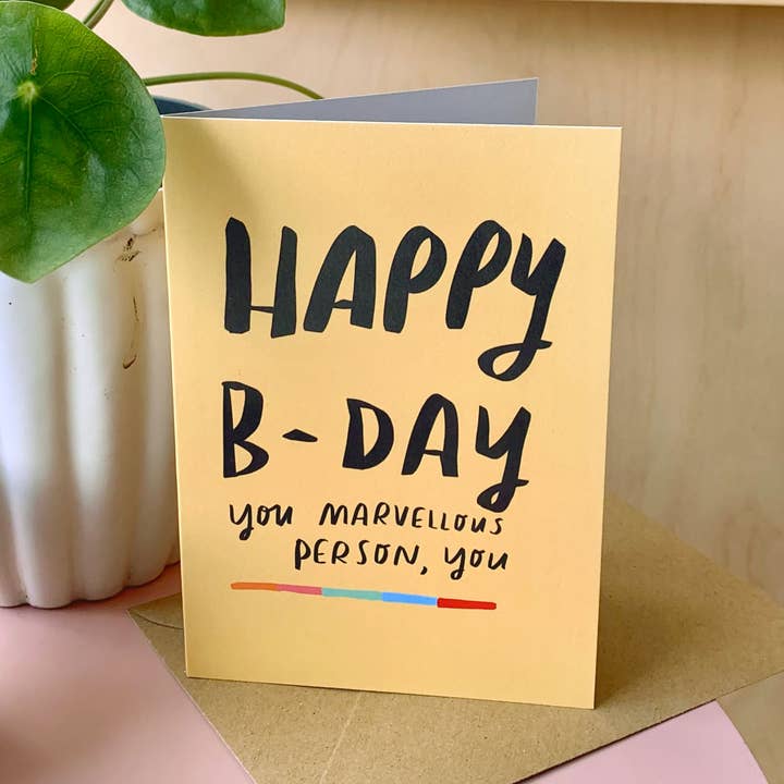 Marvellous Person birthday card for wholesale by Nicola Rowlands
