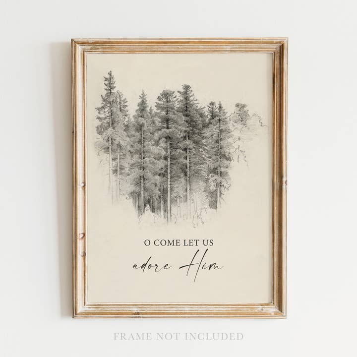 Adore Him Juleferie Vægkunsttryk Christian Decor for engroshandel hos Rooted in Truth