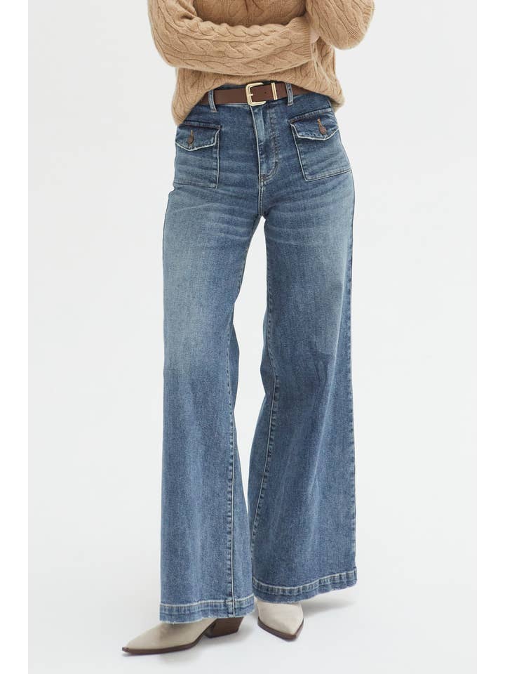 Campell High Rise Jean, Traditional Vintage Worn for wholesale on Faire