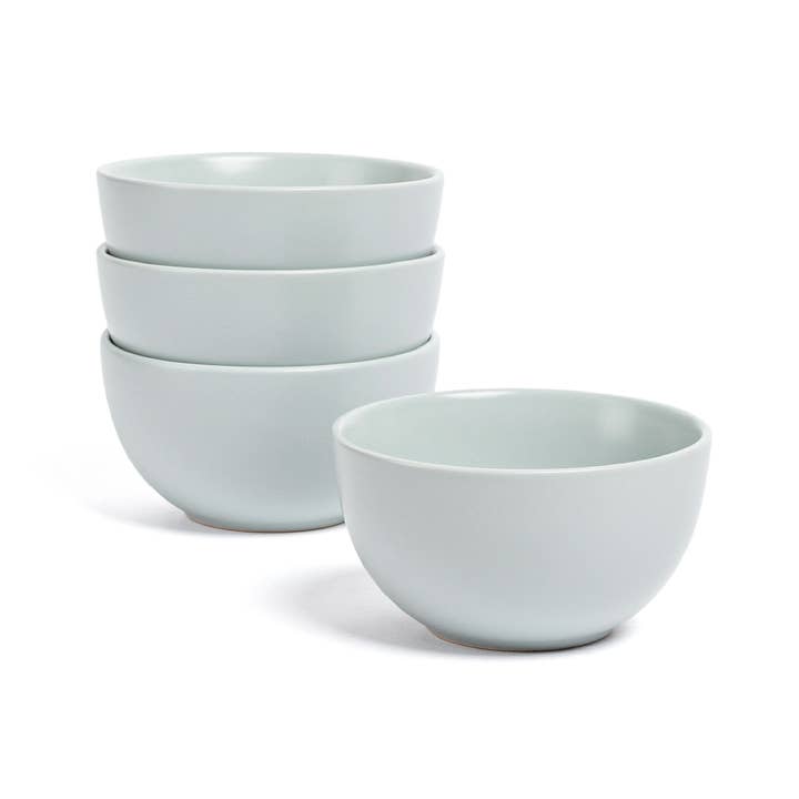 Fog Blue Mini Stoneware Bowls Hosting Essential– Set of 4, 9oz for wholesale on Faire1