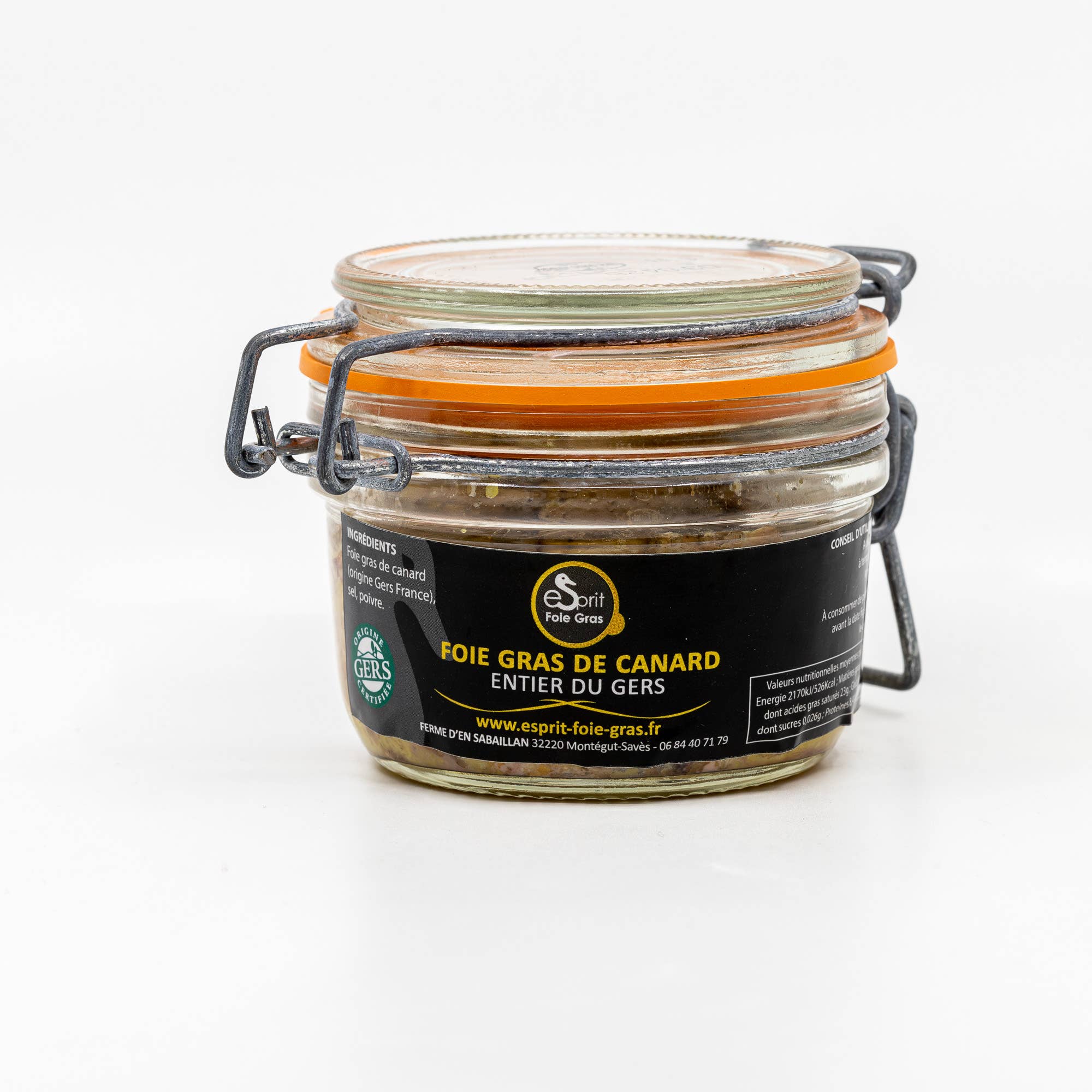 Esprit Foie Gras - Wholesale Preserves - Whole duck foie gras from Gers - 130 g