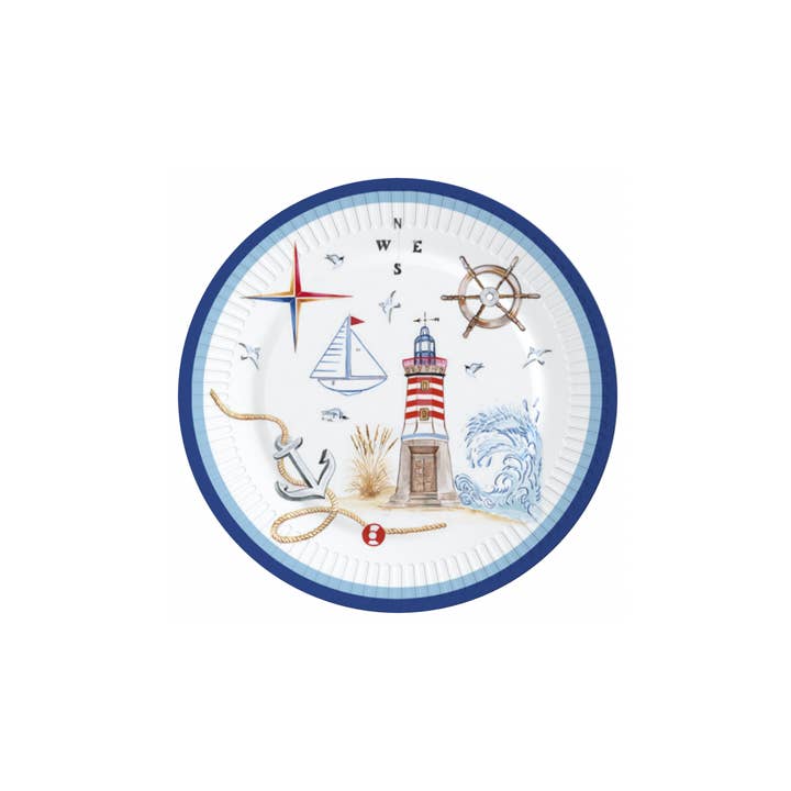 European Excellency – wholesale Disposable plate – Seaside Nautical Paper Plates and Napkins