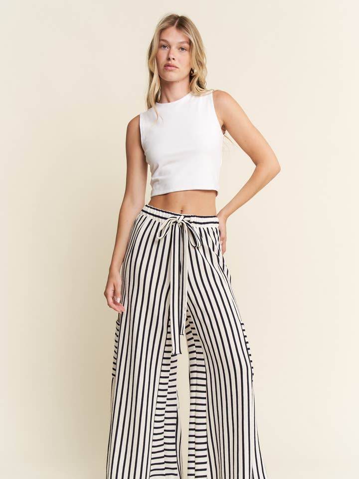 JADE BY JANE - Wholesale Pants - Women's - PLUS SIZE STRIPE WIDE LEG PANTS34