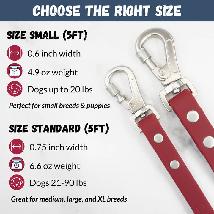 DJANGO - Wholesale Pet Leash - Dog - Tahoe Waterproof Dog Leash - Firelight Red6