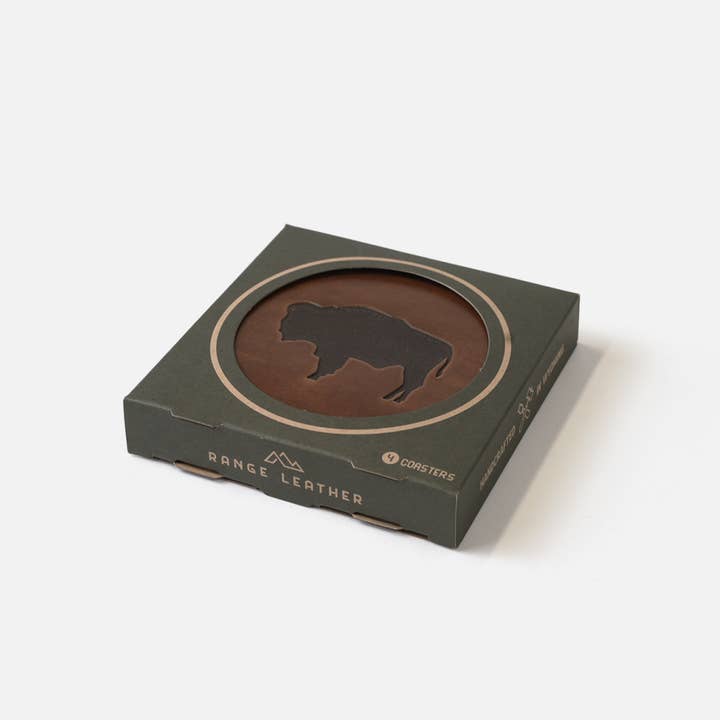 Range Leather Co. - Wholesale Coasters - Buffalo Coasters4