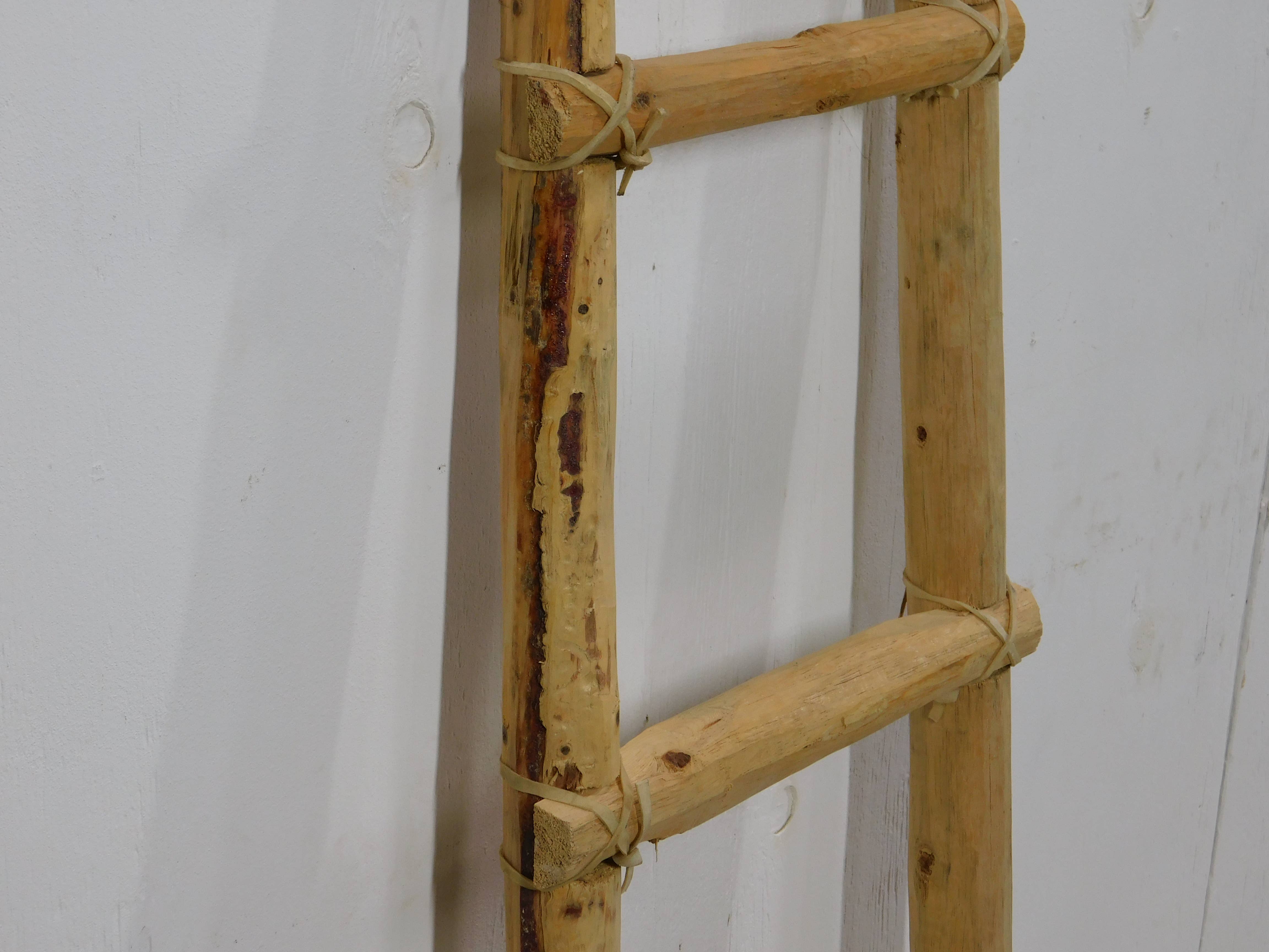 My Amigos Imports - Wholesale Free Standing Shelf - Great Buy-#6-Blanket Wood Kiva Ladder-Farmhouse-4ft-Rustic3