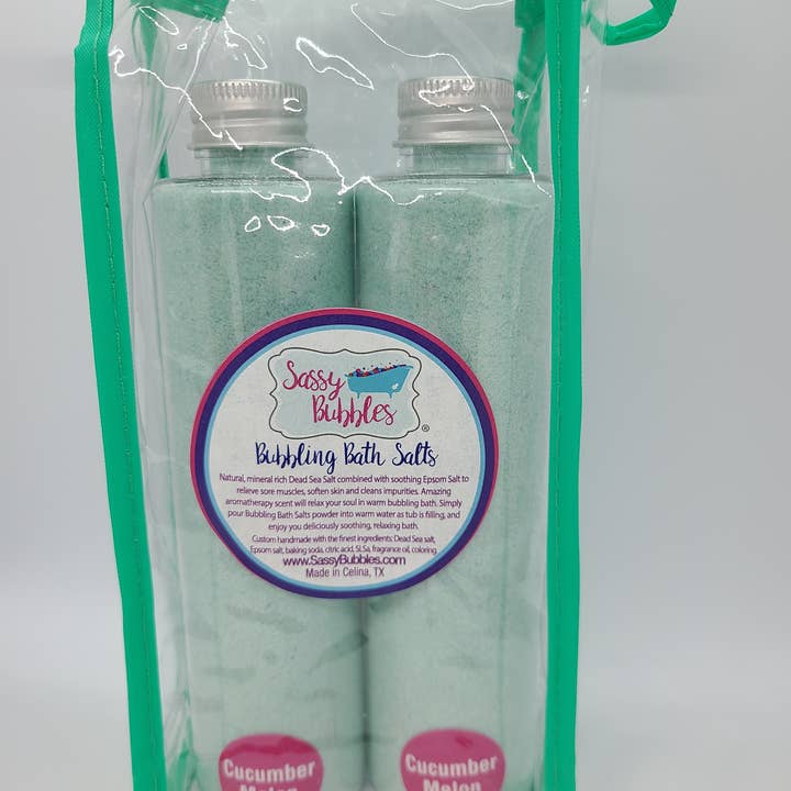 Sassy Bubblor Bubblande badsalt, gurka/Melon, 2 pack för wholesale av Sassy Bubbles