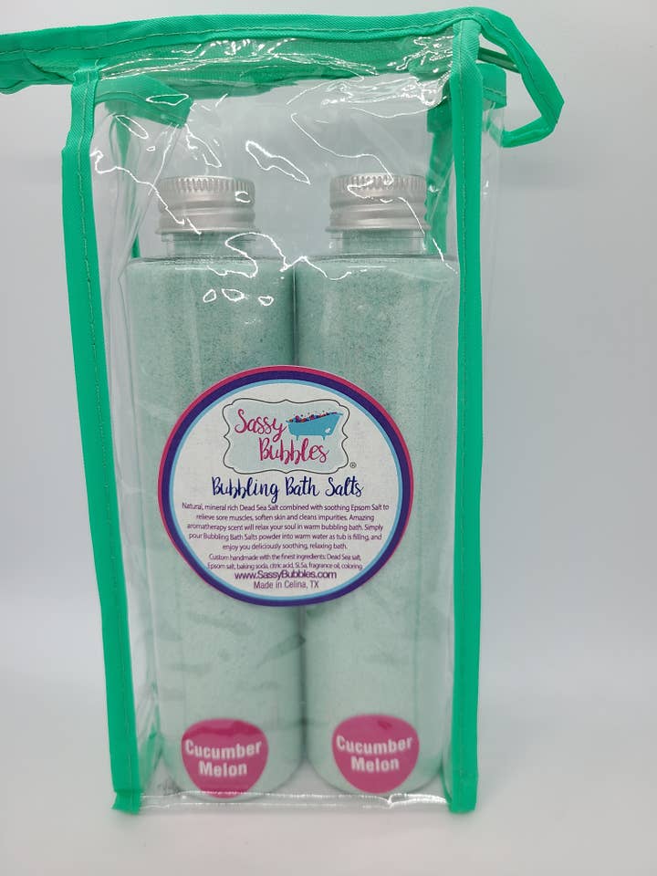 Sassy Bubbles Bubbling Bath Salts, Cucumber/Melon, 2 pack for wholesale by Sassy Bubbles